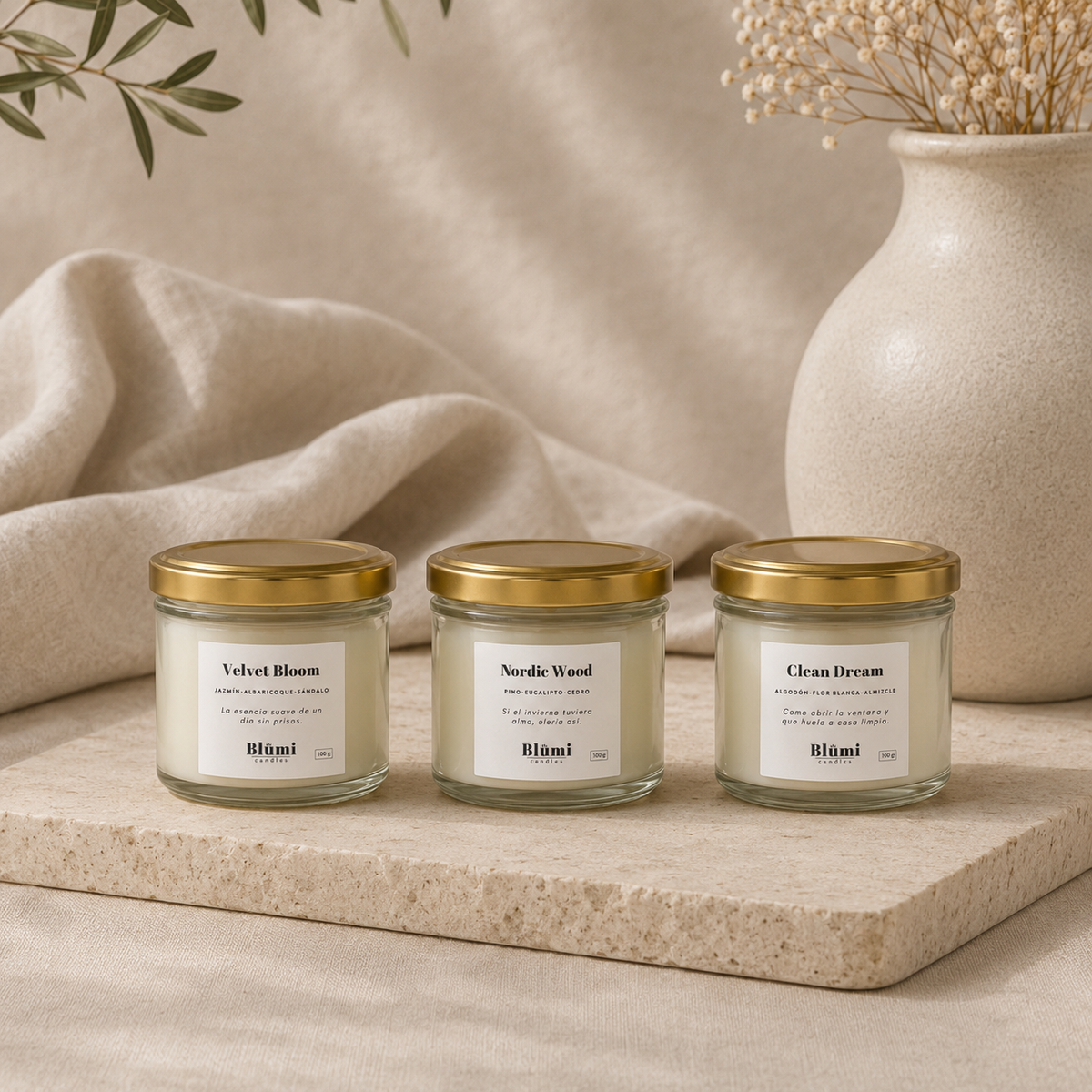 Fresh Collection – Pack de 3 Mini Velas Aromáticas