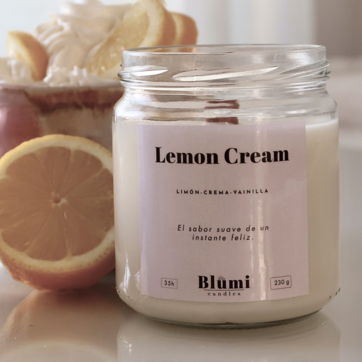 Lemon Cream · Vela Aromática de Soja