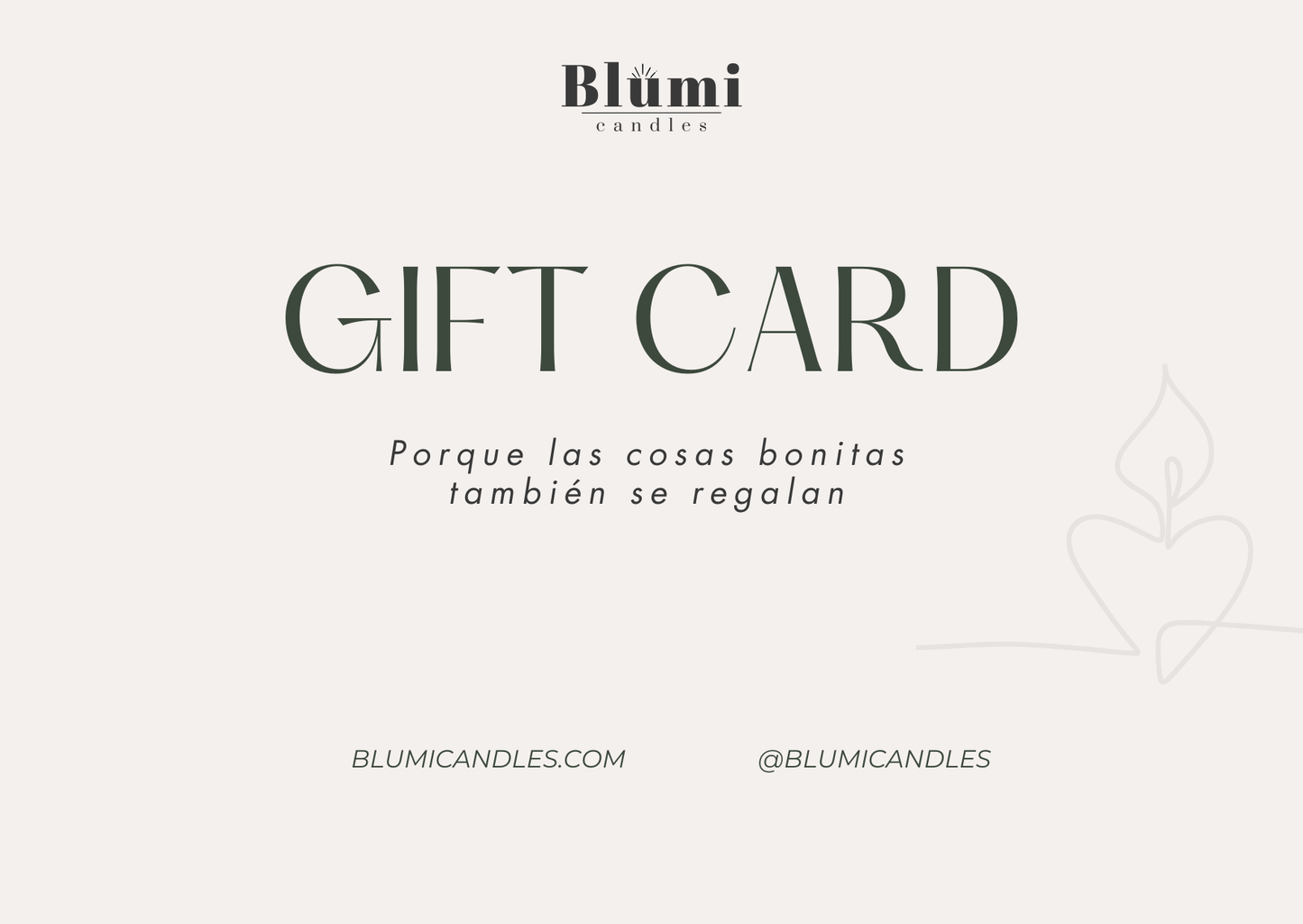 Tarjeta Regalo Blumi