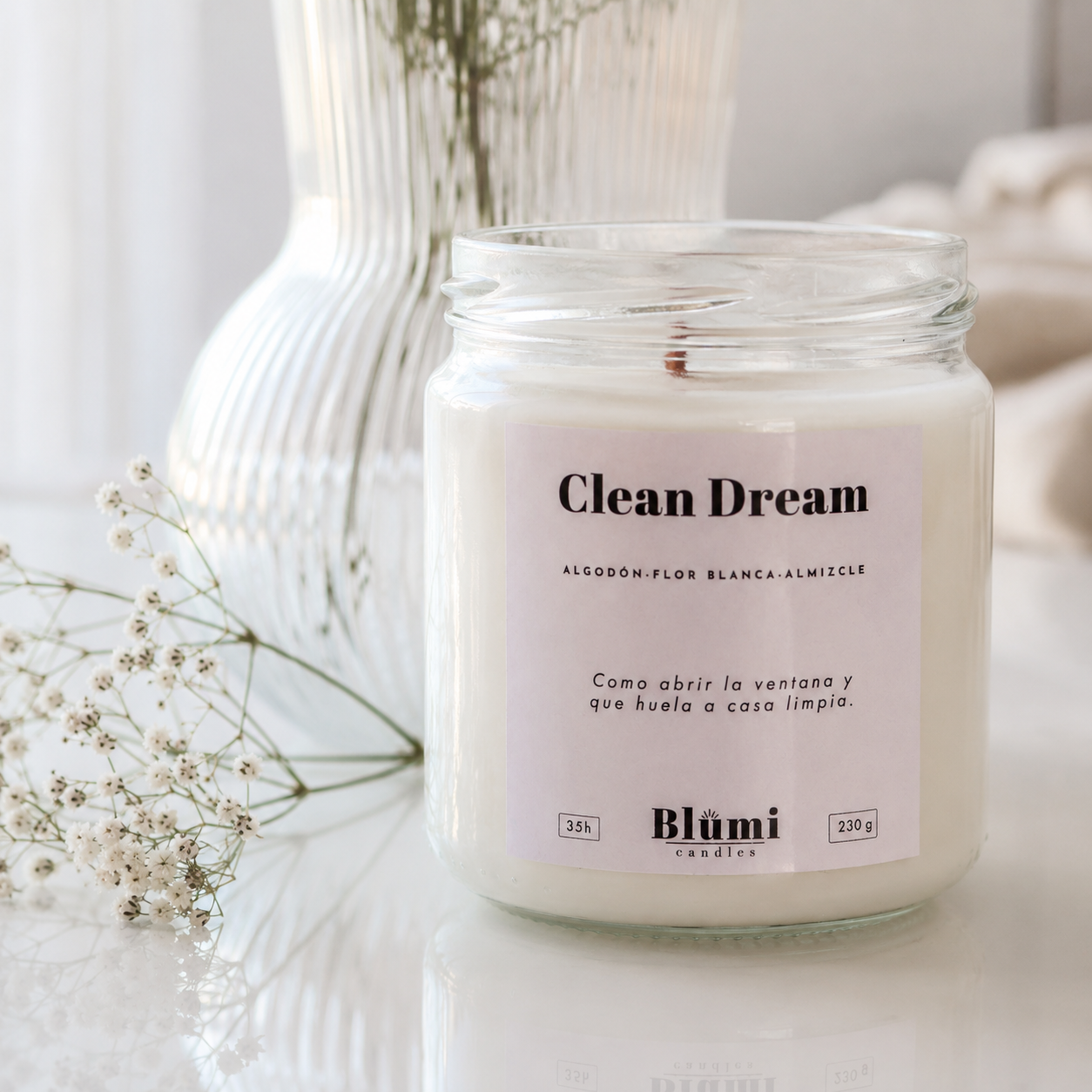 Clean Dream · Vela Aromática de Soja · 230 gr