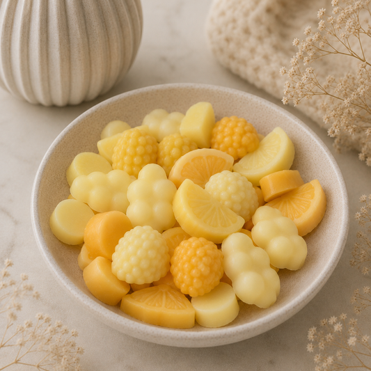 Raspberry Lemon Wax melts | Cera aromática de soja con aroma a lima y vainilla