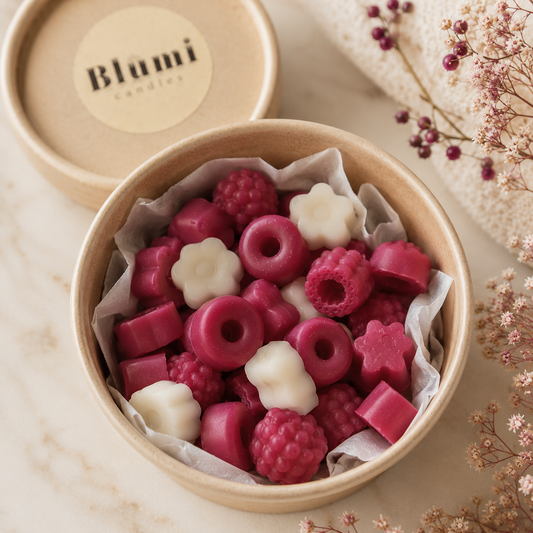 Piruleta Wax melts | Cera aromática de soja con aroma a fresa, cereza y caramelo