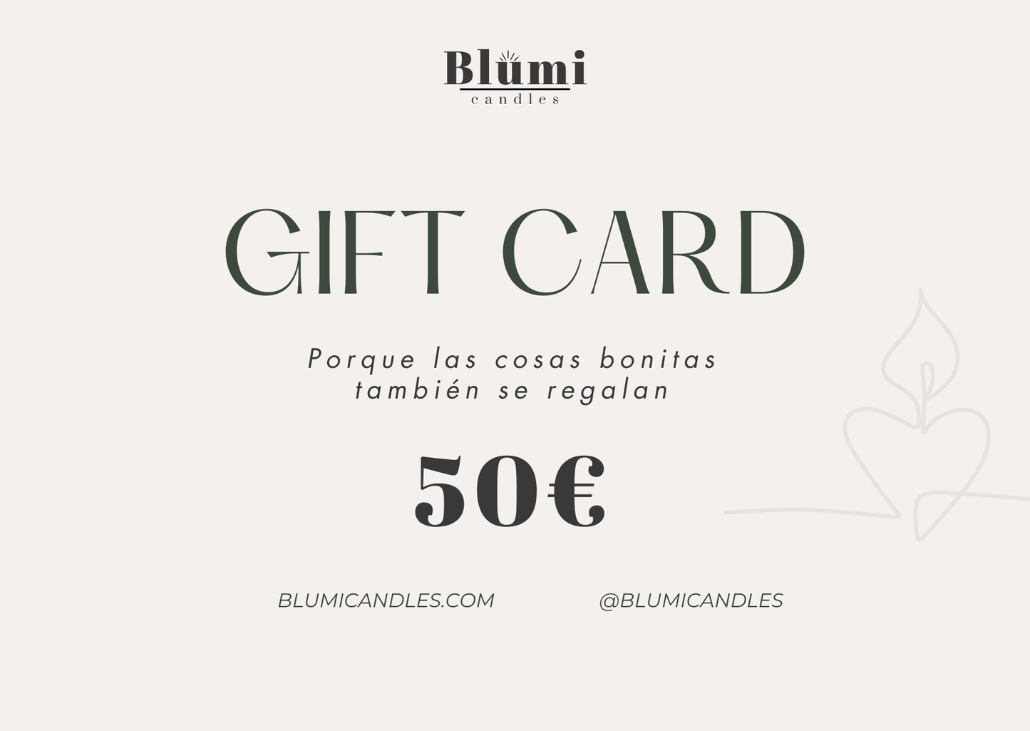 Tarjeta Regalo Blumi